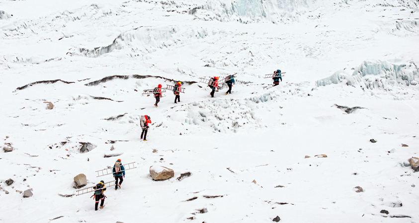Everest Route Fixed to Camp II; Acclimatization Rotations to Begin
