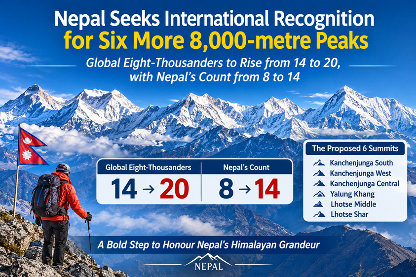 Nepal Seeks International Recognition for Six More 8,000-Metre Peaks